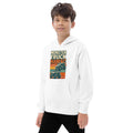 Kids fleece hoodie, White, left front view