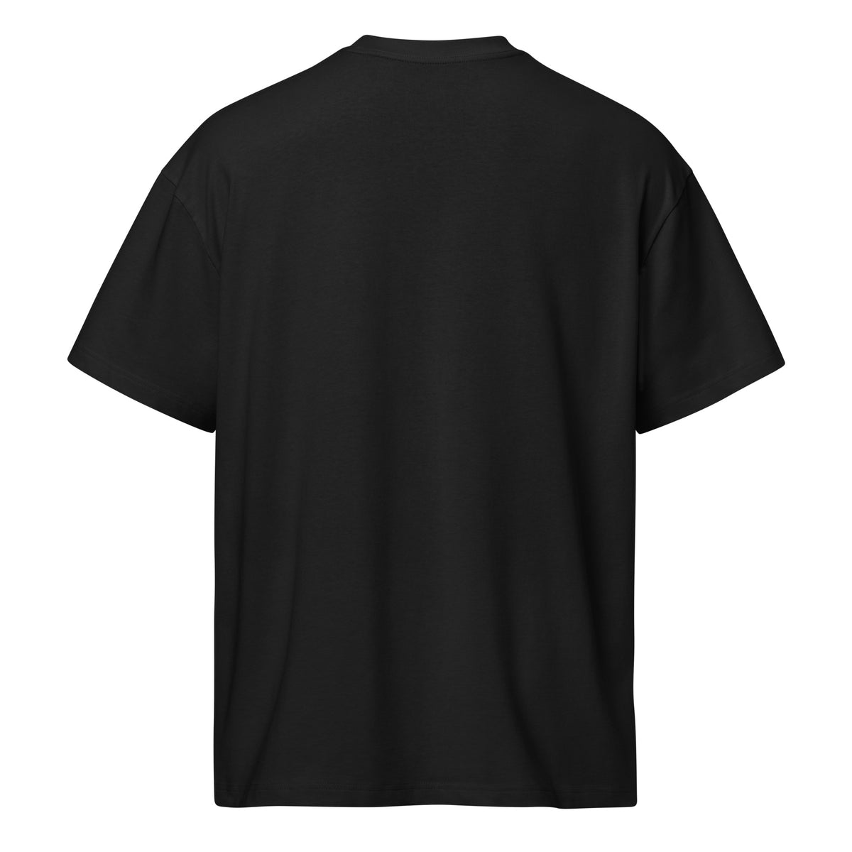 Men's box tee, Black, back view
