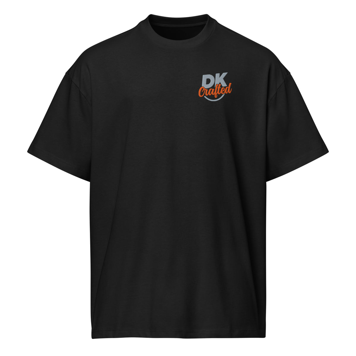 Men's box tee, Black, front view