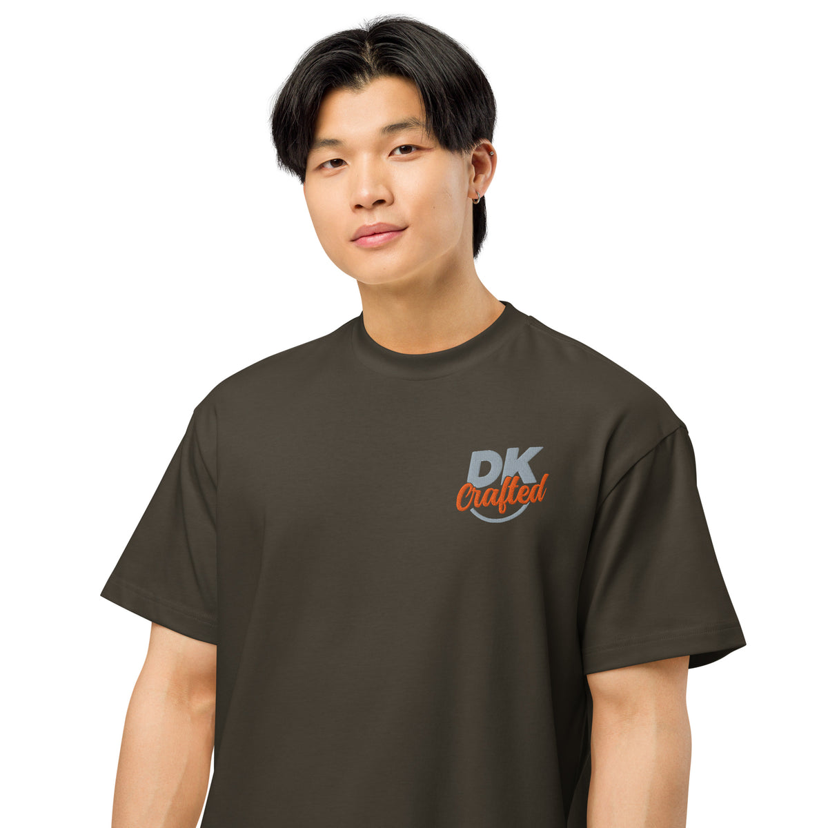 Men's box tee, Vintage Black, front view