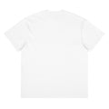 Men's box tee, White, back view