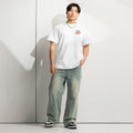 Men's box tee, White, front view