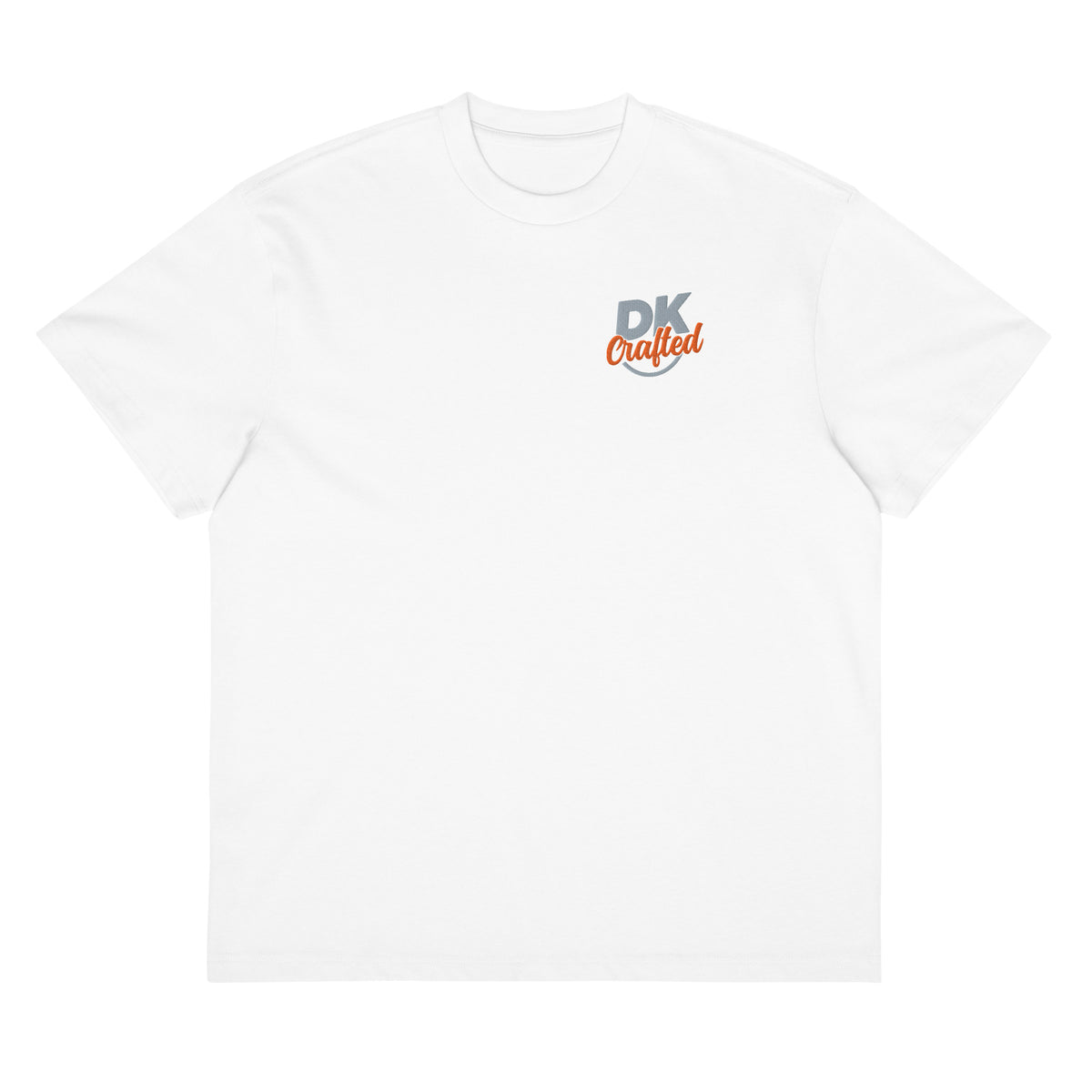 Men's box tee, White, front view