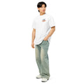 Men's box tee, White, left front view