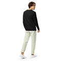Long sleeve fitted crew, Black, back view