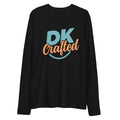 Long sleeve fitted crew, Black, front view