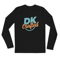 Long sleeve fitted crew, Black, front view