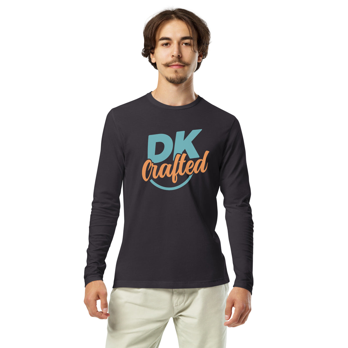 Long sleeve fitted crew, Heavy Metal, front view