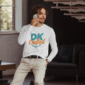 Long sleeve fitted crew, White, front view