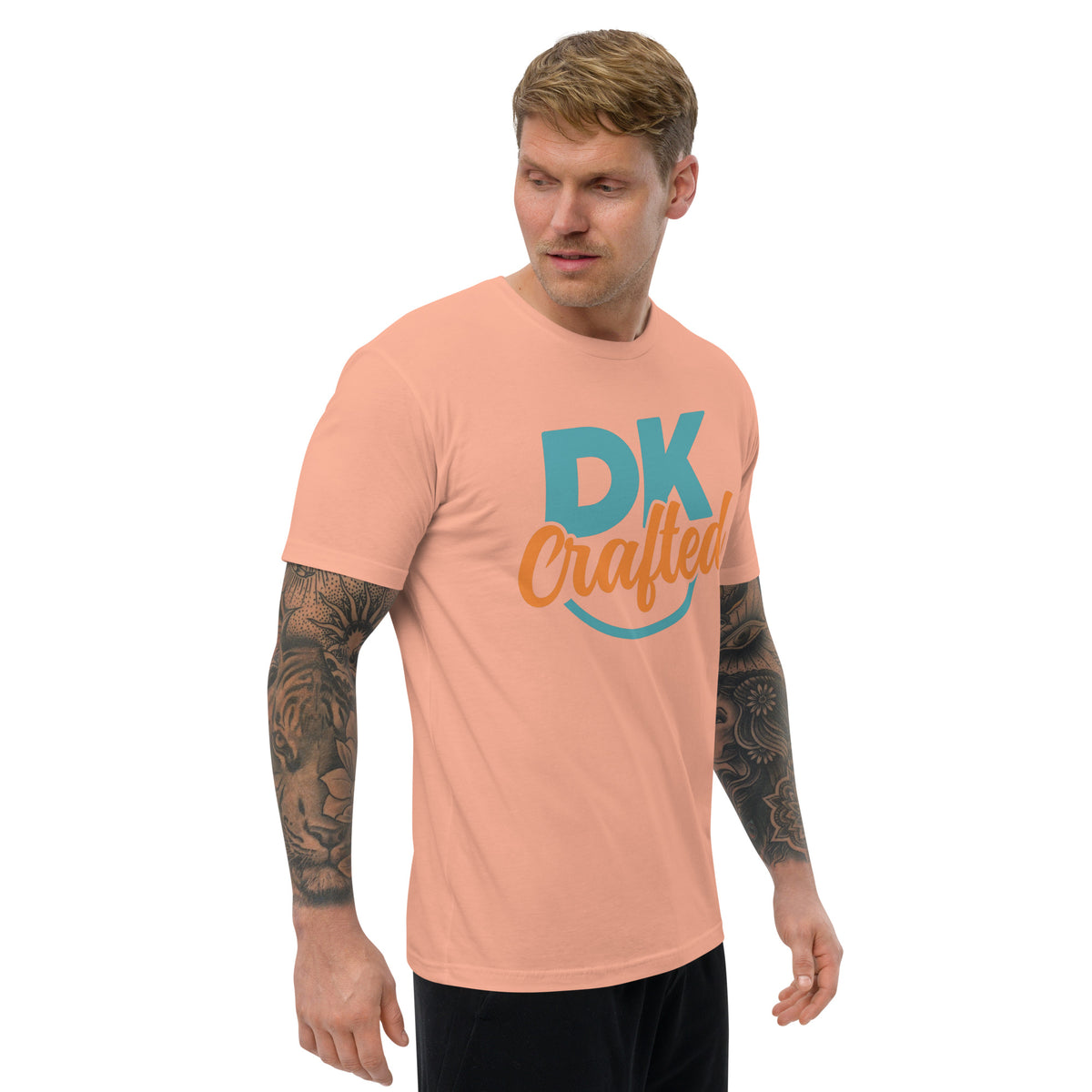 Premium Short Sleeve T-shirt, Desert Pink, right front view