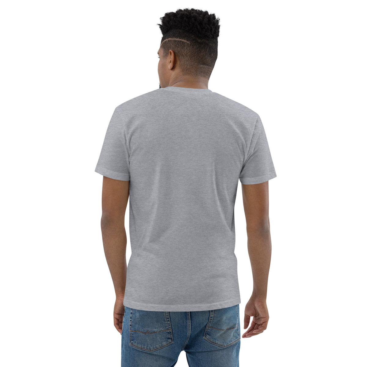 Short Sleeve T-shirt, Heather Grey, back view