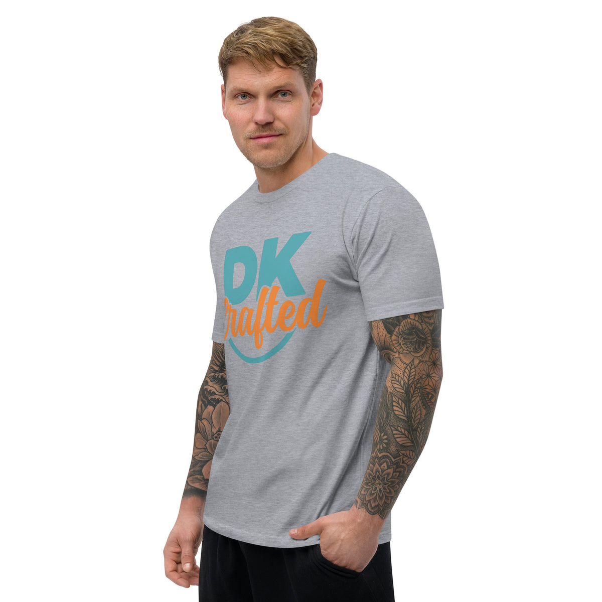 Short Sleeve T-shirt, Heather Grey, left front view