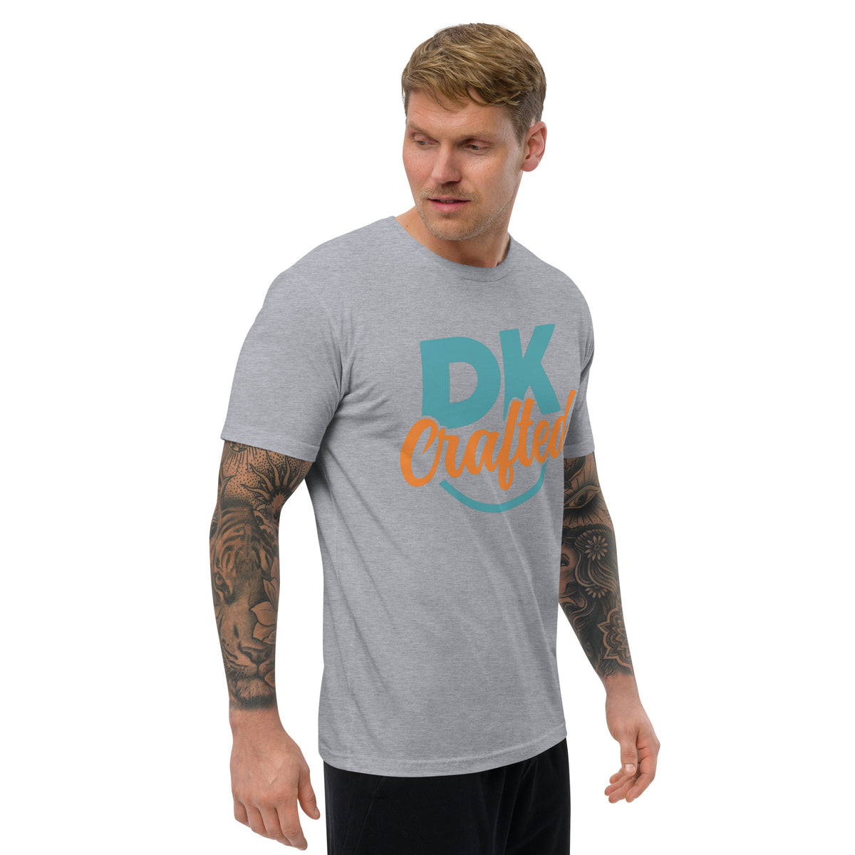 Short Sleeve T-shirt, Heather Grey, right front view