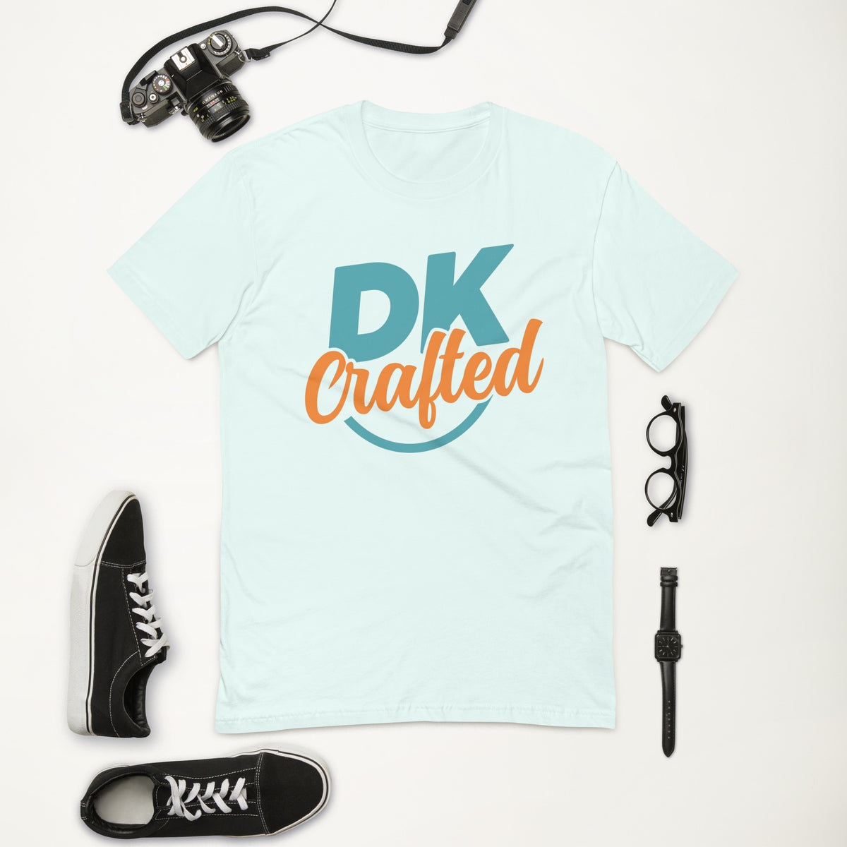 Premium Short Sleeve T-shirt, Light Blue, front view