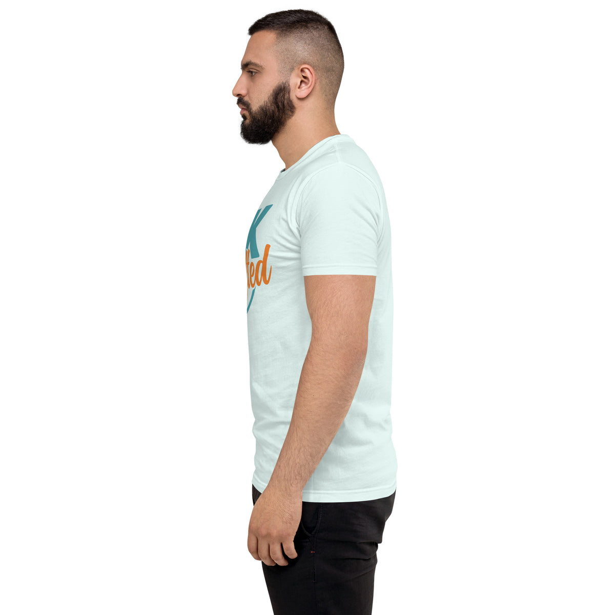 Premium Short Sleeve T-shirt, Light Blue, left view