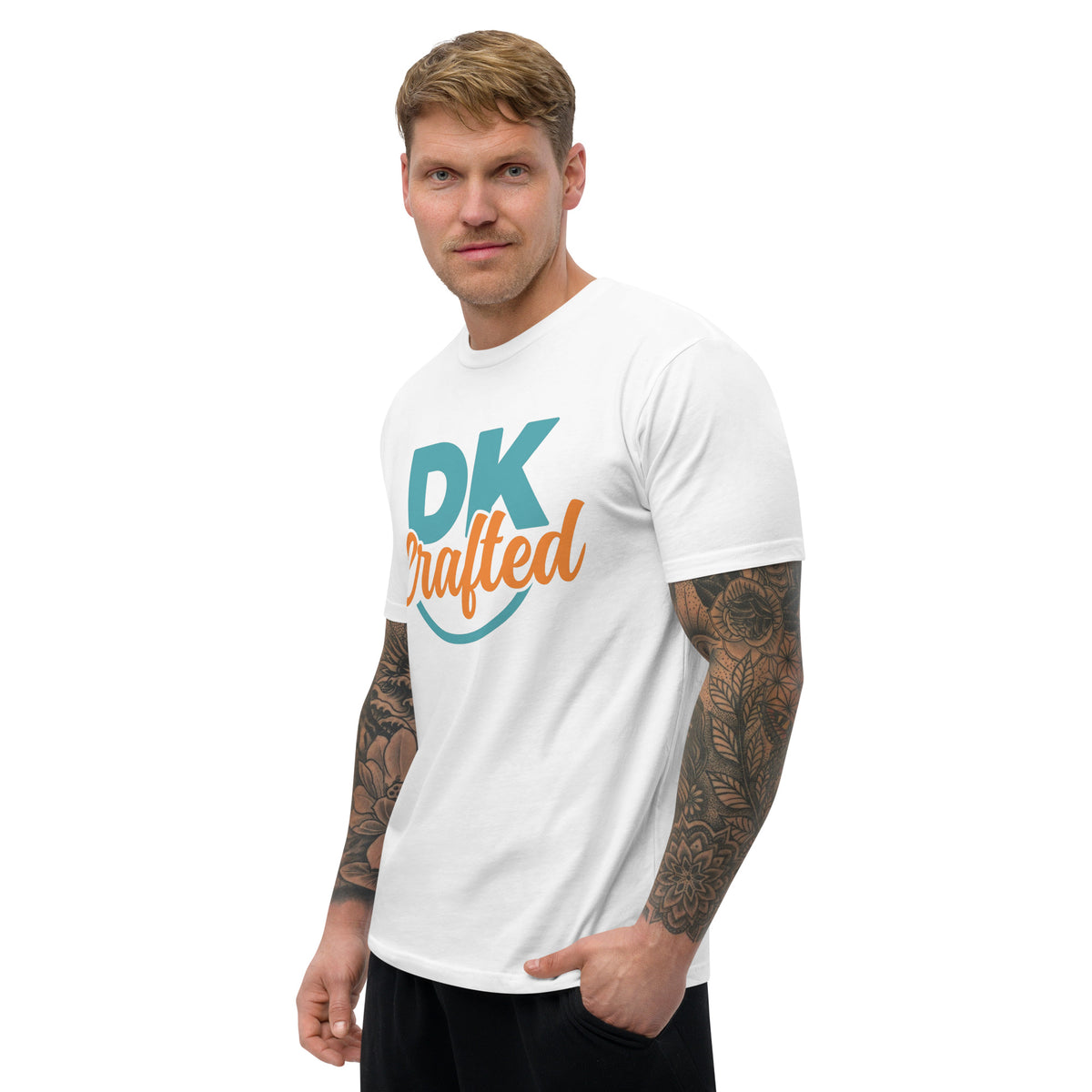 Premium Short Sleeve T-shirt, White, left front view