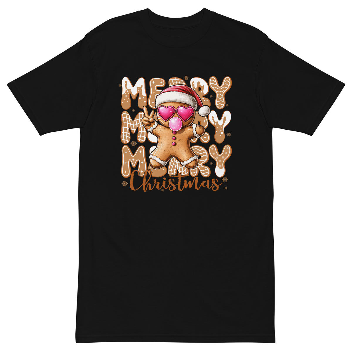 Men's premium heavyweight tee in Black, front view