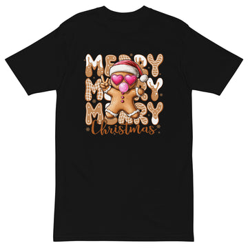 Men's premium heavyweight tee in Black, front view