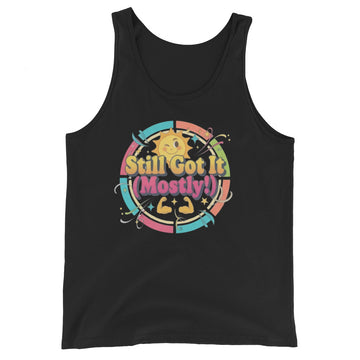 Men's tank top, Black, front view