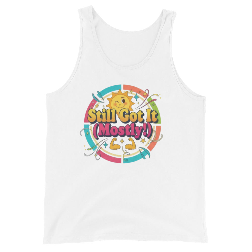 Men's tank top, White, front view