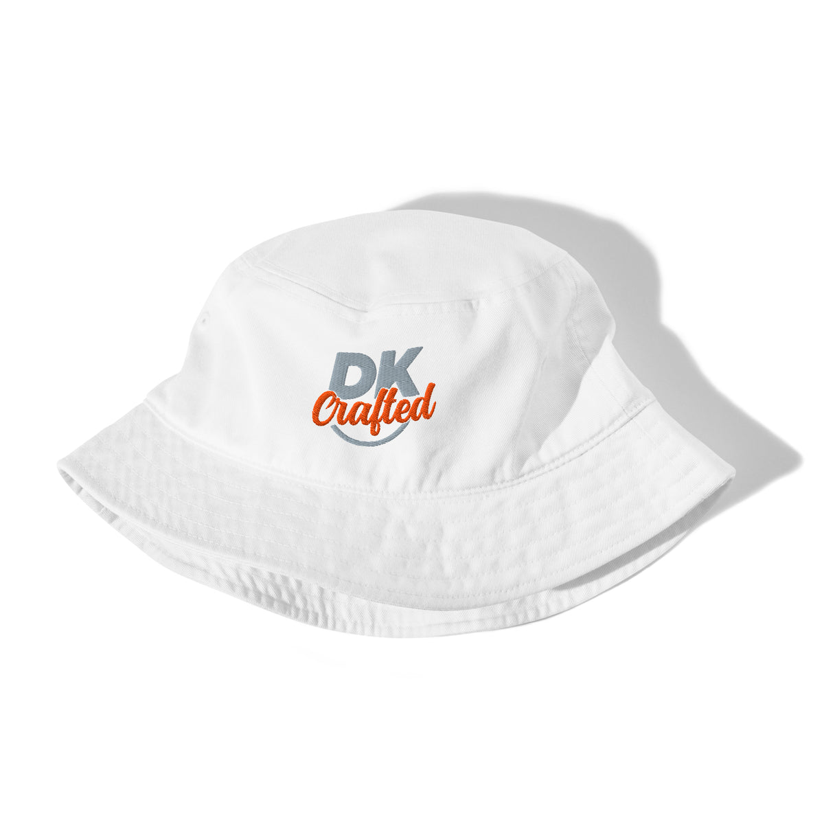 Organic bucket hat, Bio White, front view