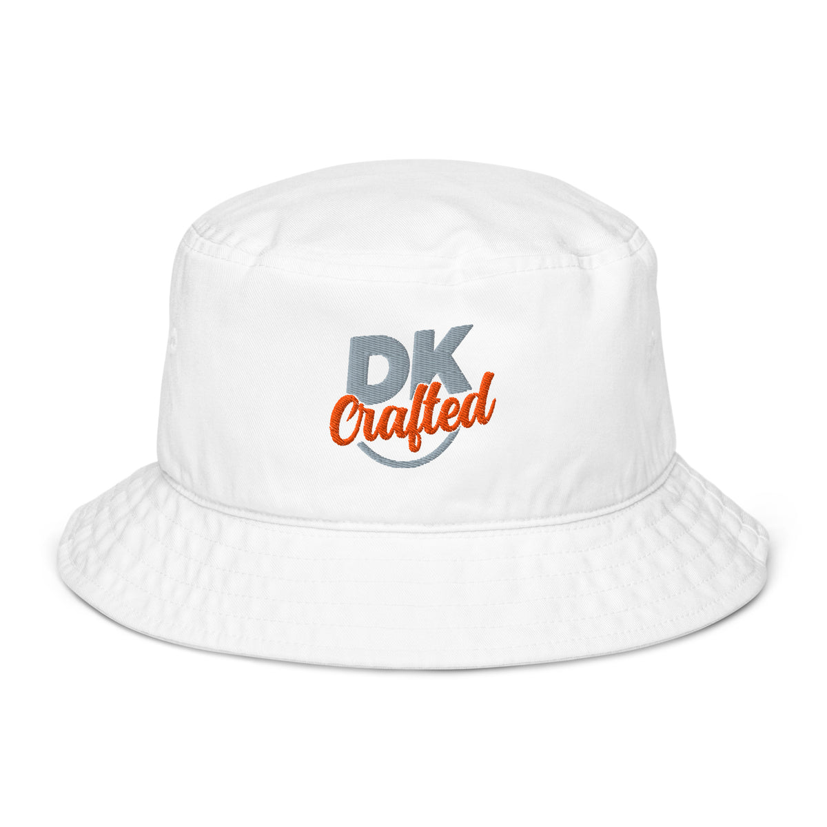 Organic bucket hat, Bio White, front view