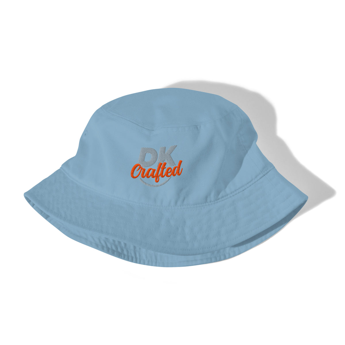 Organic bucket hat, Slate Blue, front view