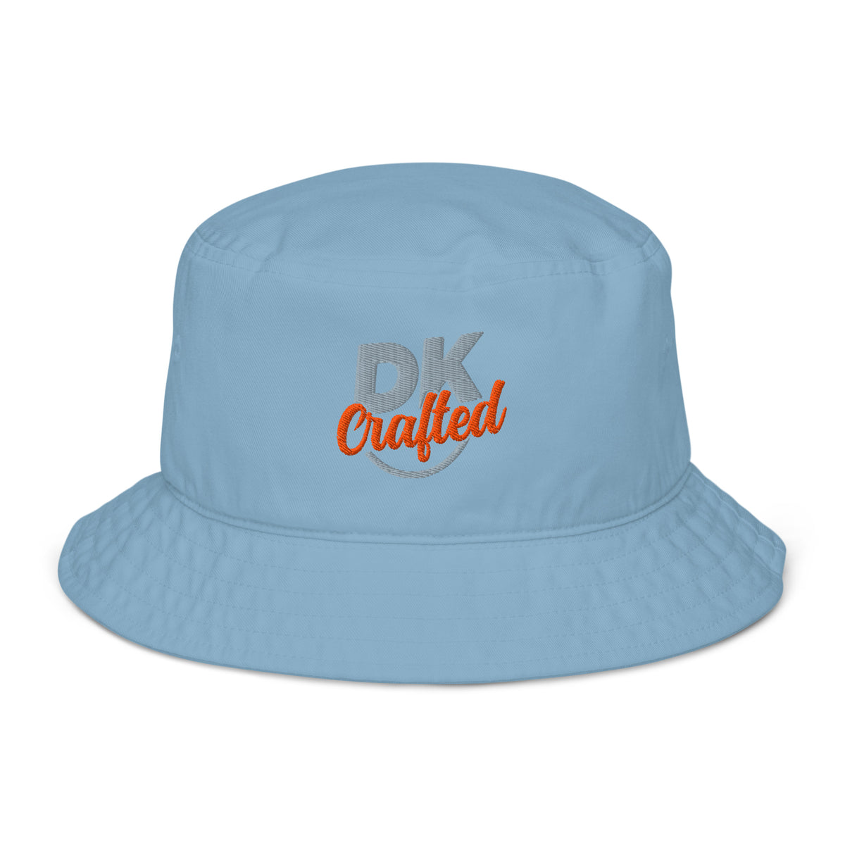 Organic bucket hat, Slate Blue, front view