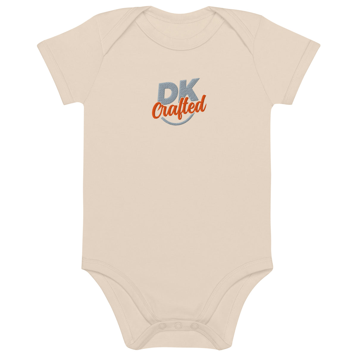Organic cotton baby bodysuit, Organic Natural, front view