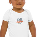 Organic cotton baby bodysuit, White, fabric detail view
