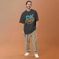Oversized faded t-shirt, Faded Black, front view