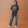 Relaxed Fit Faded Oversized T-shirt, Faded Black, front view
