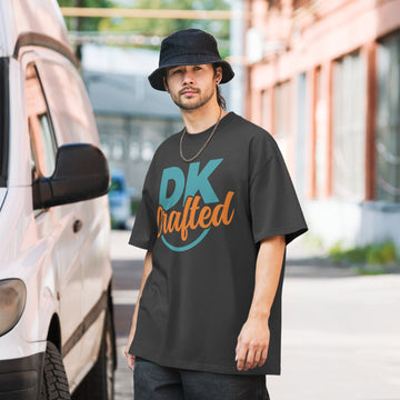 Relaxed Fit Faded Oversized T-shirt, Faded Black, front view