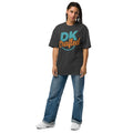 Relaxed Fit Faded Oversized T-shirt, Faded Black, front view