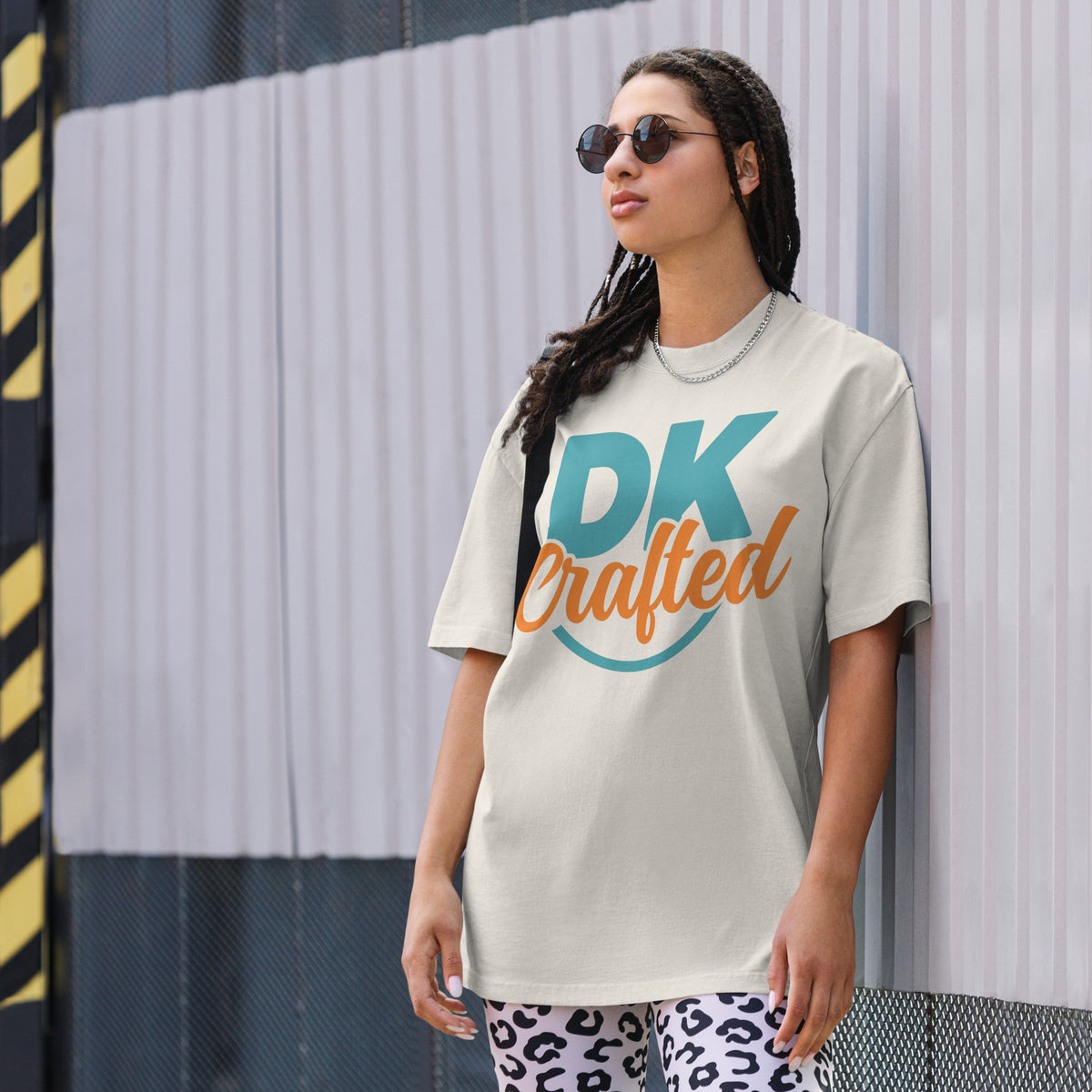 Relaxed Fit Faded Oversized T-shirt, Faded Bone, front view