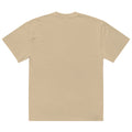 Oversized faded t-shirt, Faded Khaki, back view