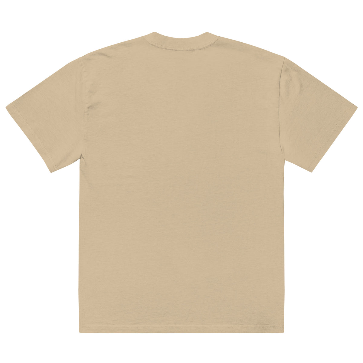 Oversized faded t-shirt, Faded Khaki, back view