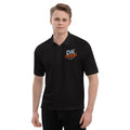 Men's premium polo, Black, front view