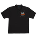 Men's premium polo, Black, front view