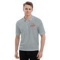 Men's premium polo, Cool Heather, front view