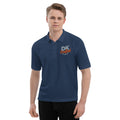 Men's premium polo, Navy, front view