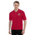 Men's premium polo, Red, front view