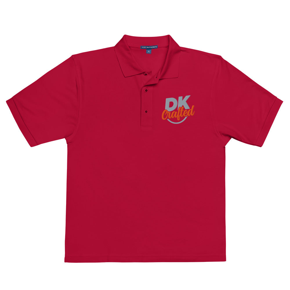 Men's premium polo, Red, front view