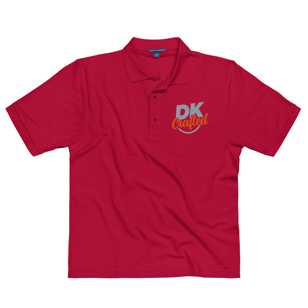 Men's premium polo, Red, front view