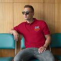 Men's premium polo, Red, front view
