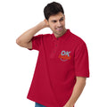 Men's premium polo, Red, left front view