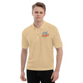 Men's premium polo, Stone, front view
