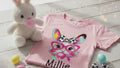 Custom Name Bunny Shirt, Bubblegum Bunny Tee, Retro Heart Glasses Rabbit Gildan Softstyle T-shirt