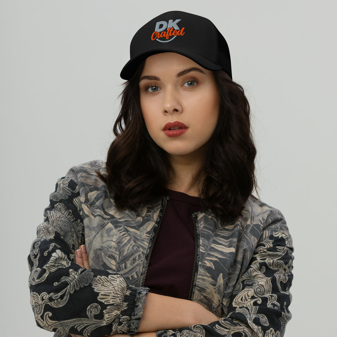 Trucker Cap, Black, front view