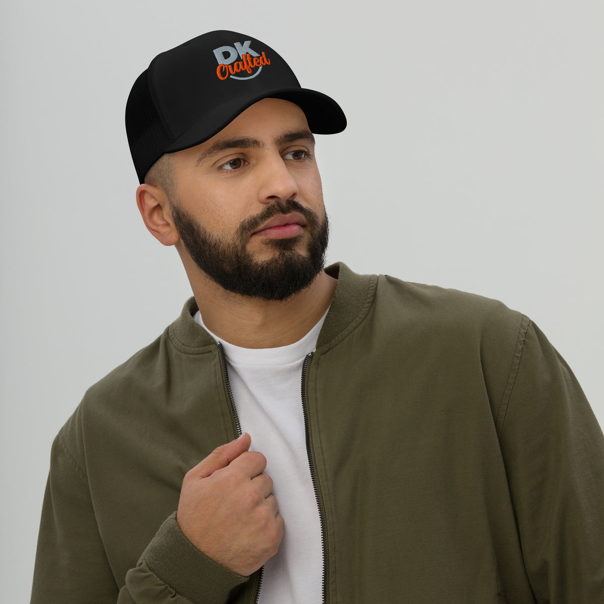 Trucker Cap, Black, front view